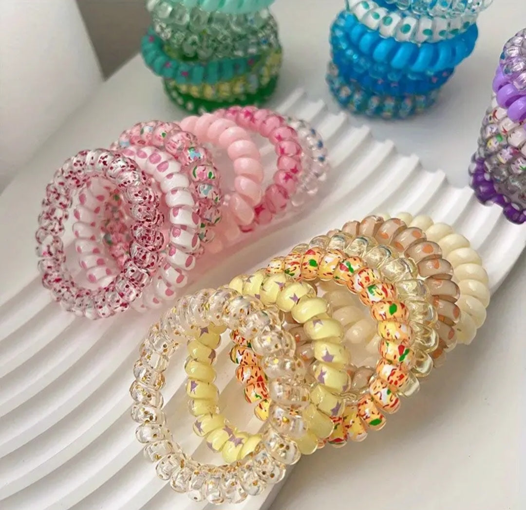 Telephone Cord Hair Ties