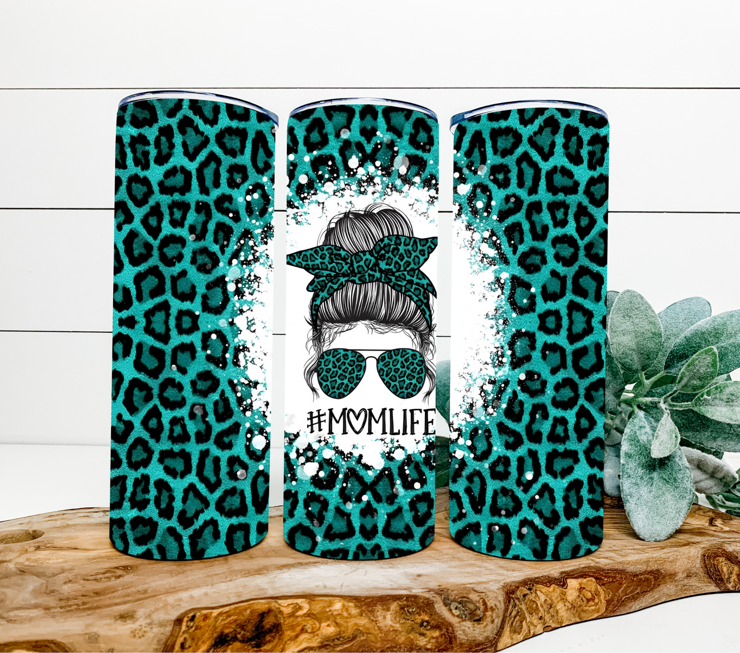 #MomLife - Teal Animal Print