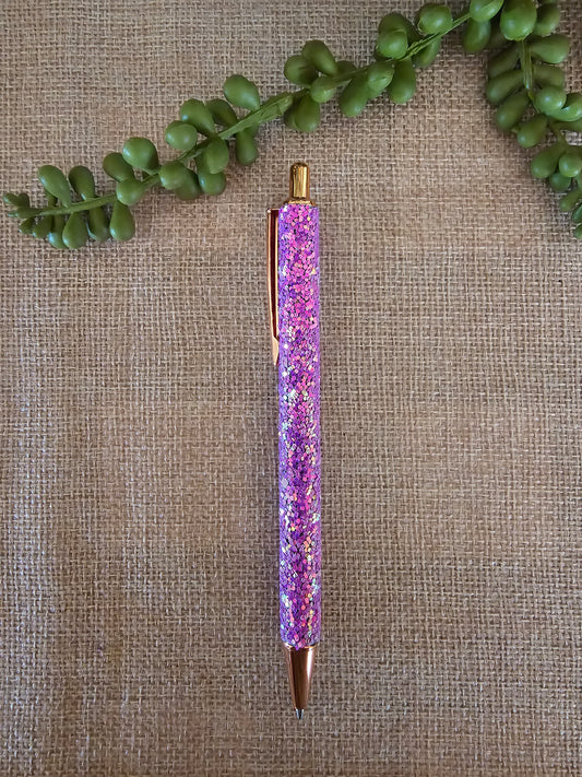Fancy Glitter Pen - Purple