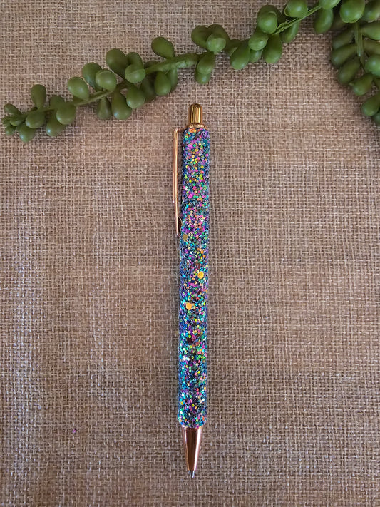 Fancy Glitter Pen - Purple/Green Mermaid