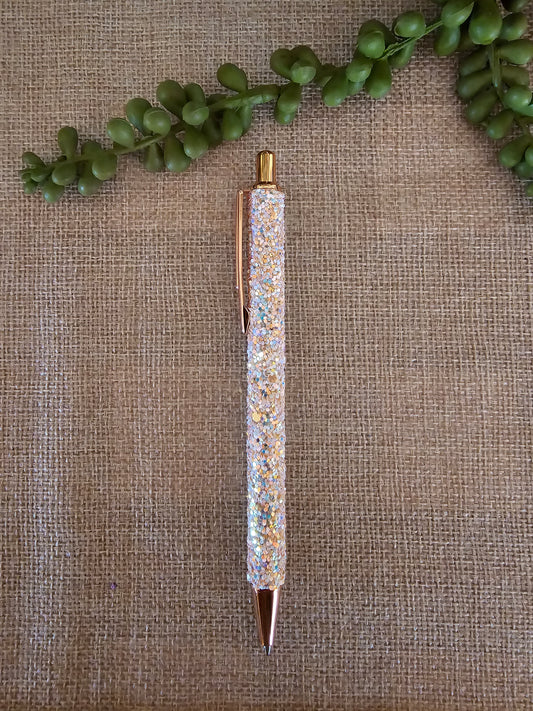 Fancy Glitter Pen - Rose Gold/Opal