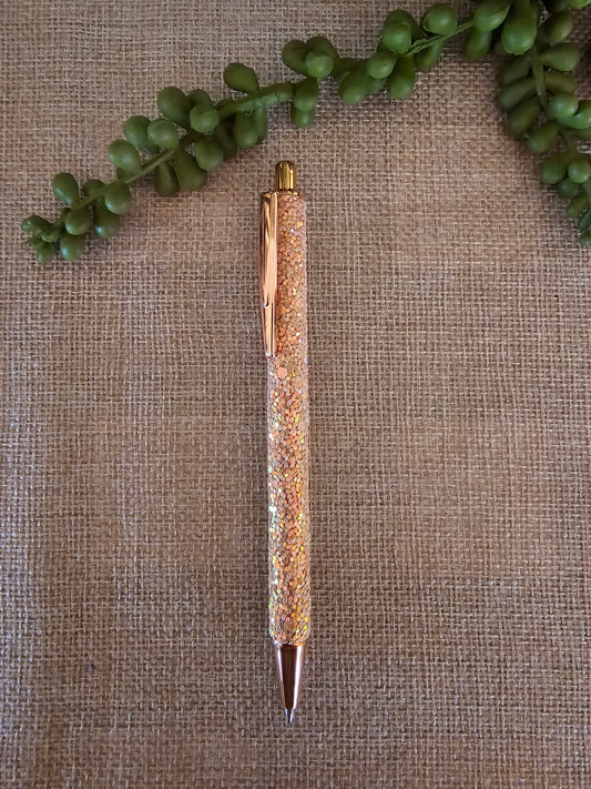 Fancy Glitter Pen - Rose Gold