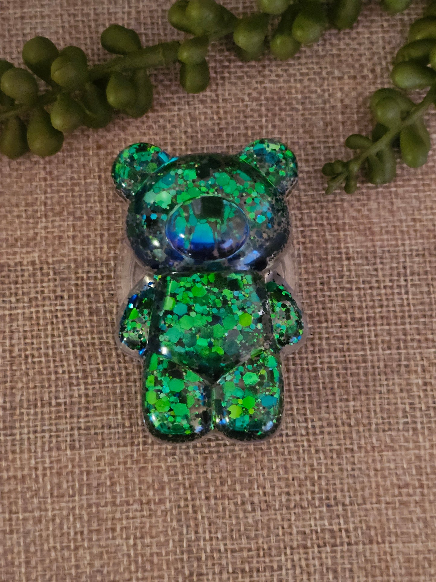 3D Glitter Bear Popsocket