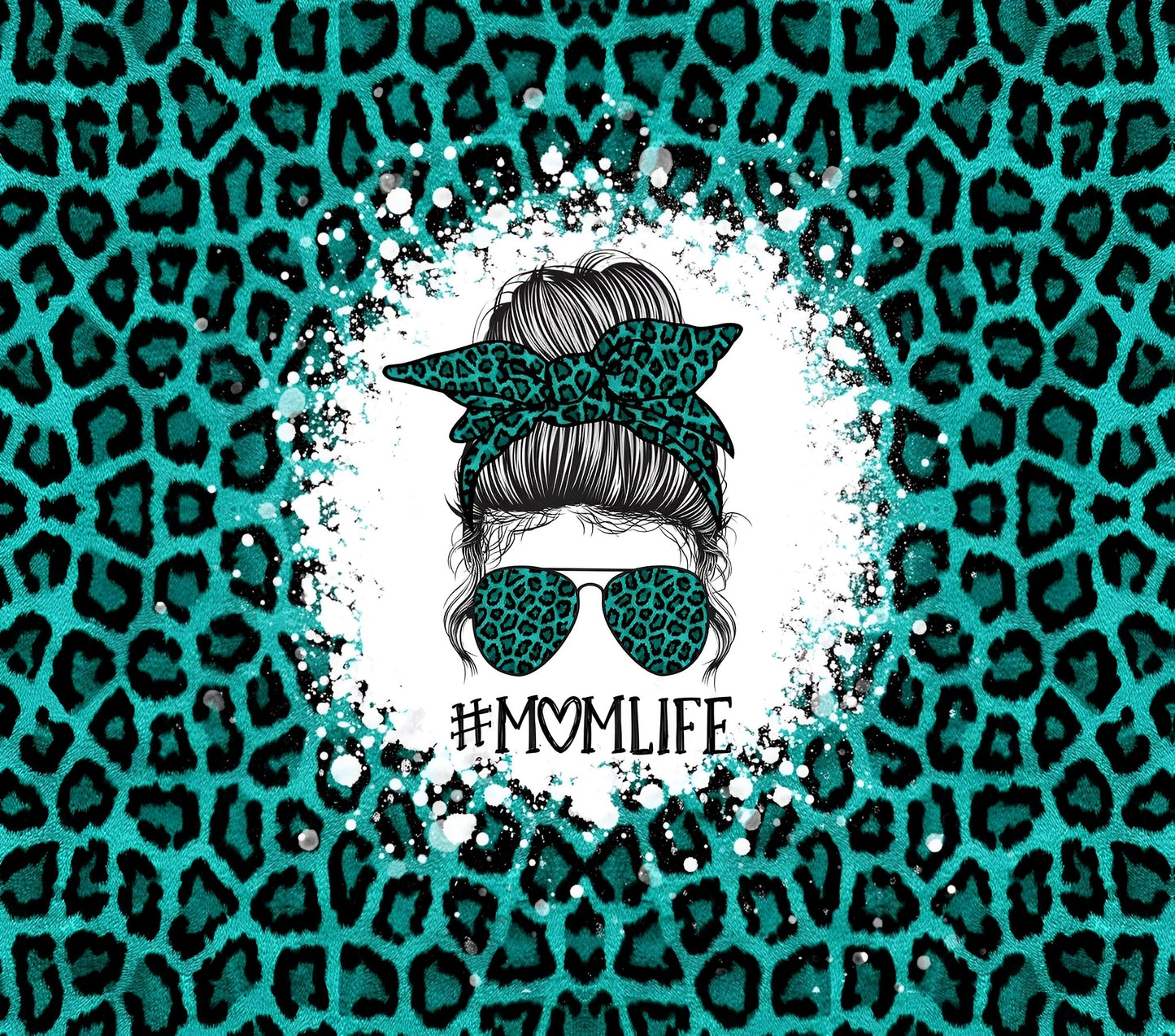 #MomLife - Teal Animal Print