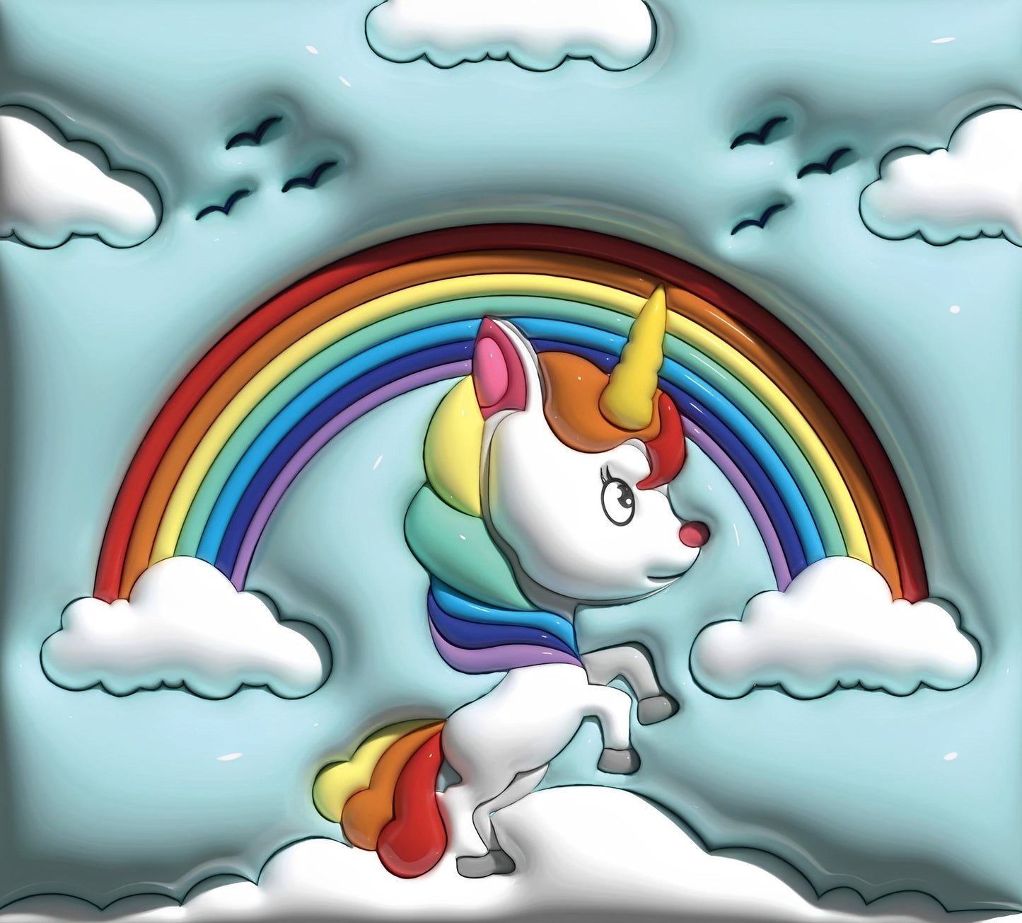 3D - Over the Rainbow Unicorn