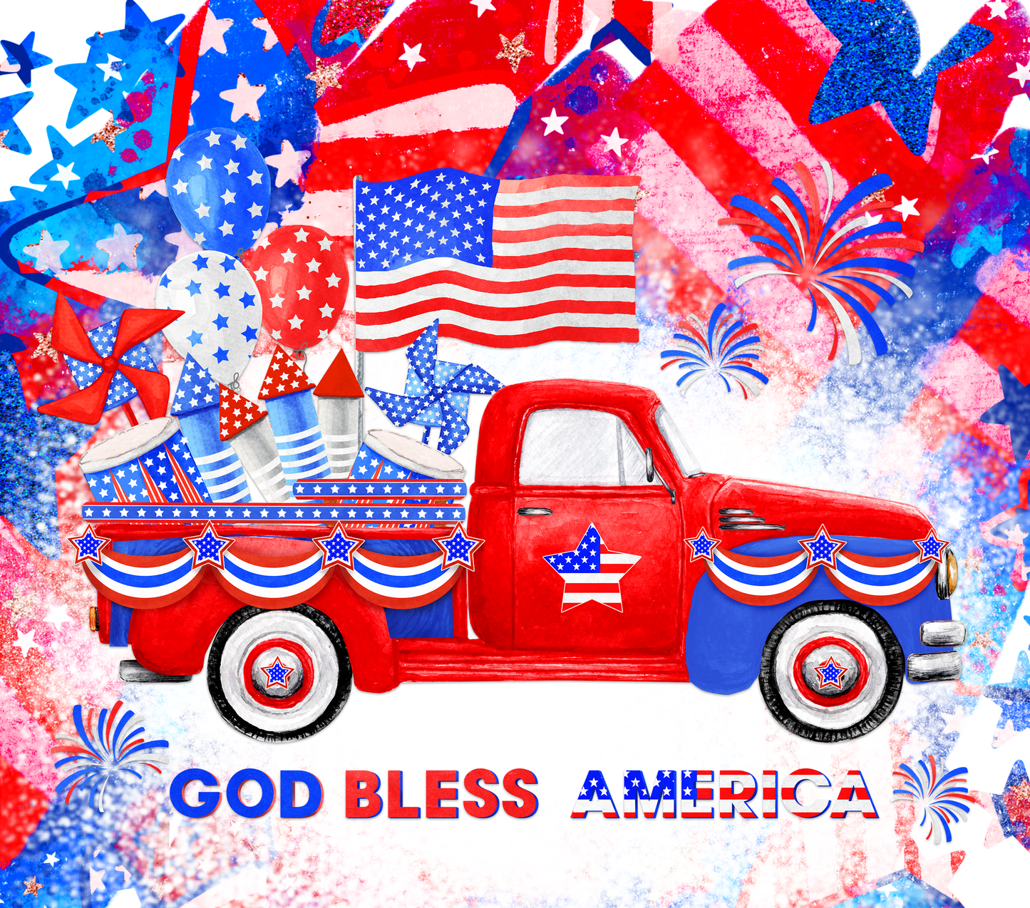 Truck Load of Celebration - God Bless America