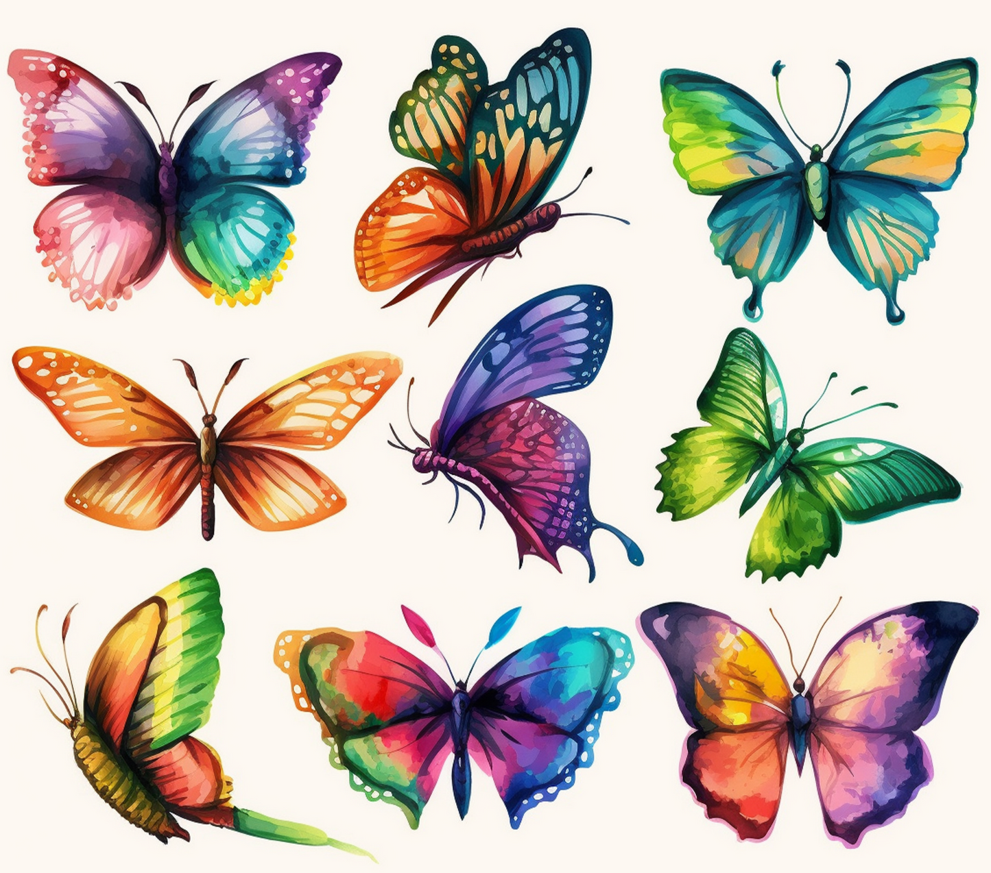 Butterflies in Watercolor