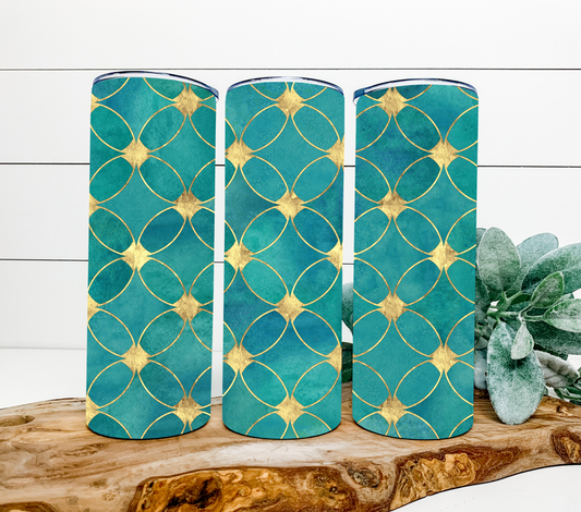 Pattern - Teal & Gold