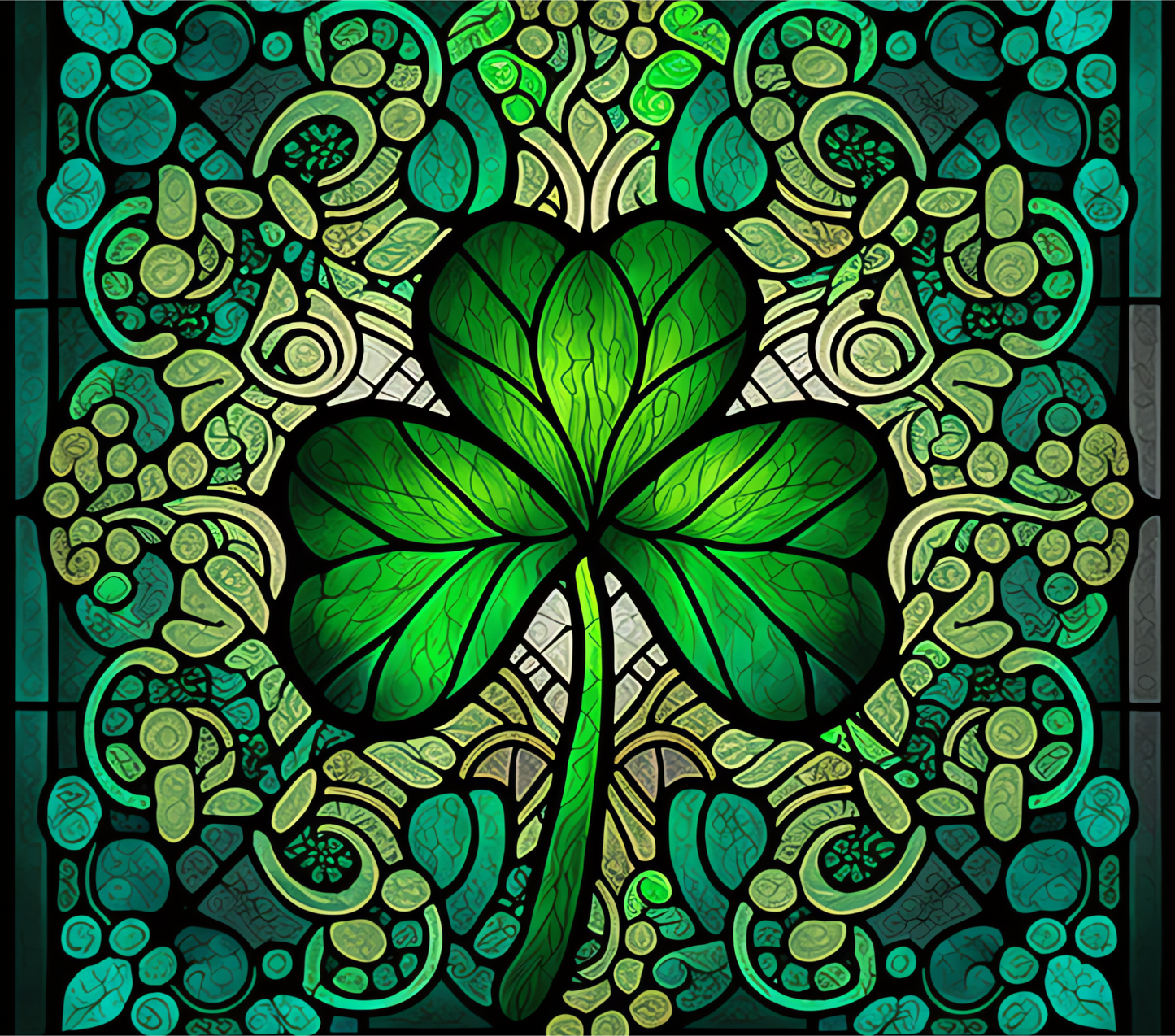 Stained Glass Clover