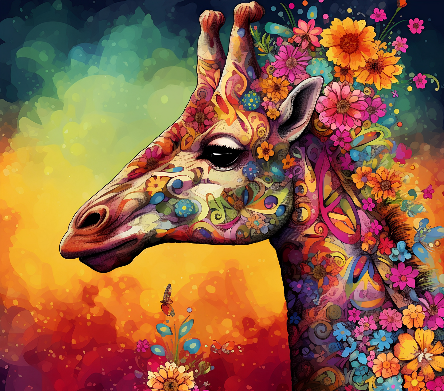 Flowered Giraffe